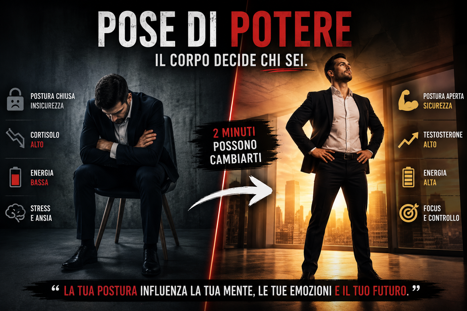 Pose di potere: come la postura influenza autostima e comportamento