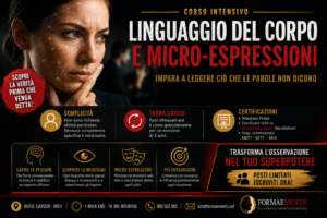 Corso di linguaggio del corpo e microespressioni a Rieti con analisi comportamentale, segnali di menzogna e tecniche di comunicazione non verbale avanzata